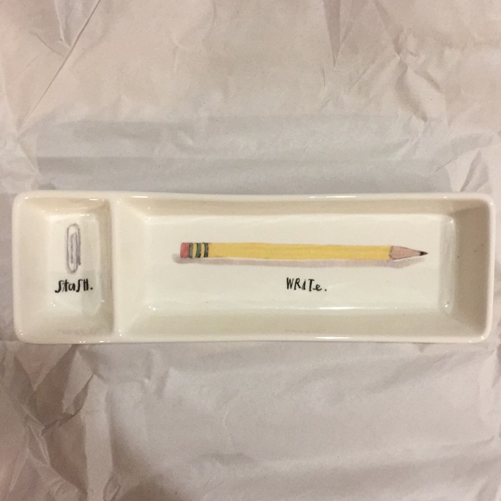 Rae Dunn ‘stash/write’ tray